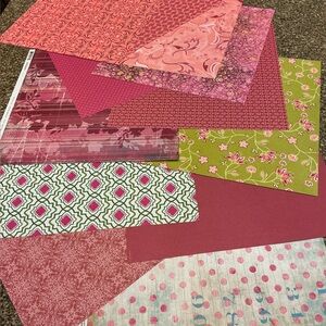 🌸 Pink! Loose Scrapbook Paper Bundle